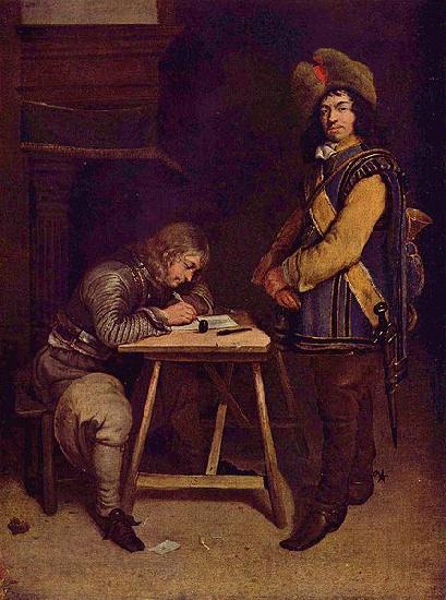 Adriaan de Lelie Der briefschreibende Offizier Germany oil painting art